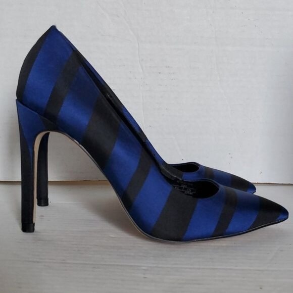 Zara Basic Stilettos Heels Pumps Shoes Pointed Toe Blue Black Women's WOMANS 5.5 - Picture 5 of 14